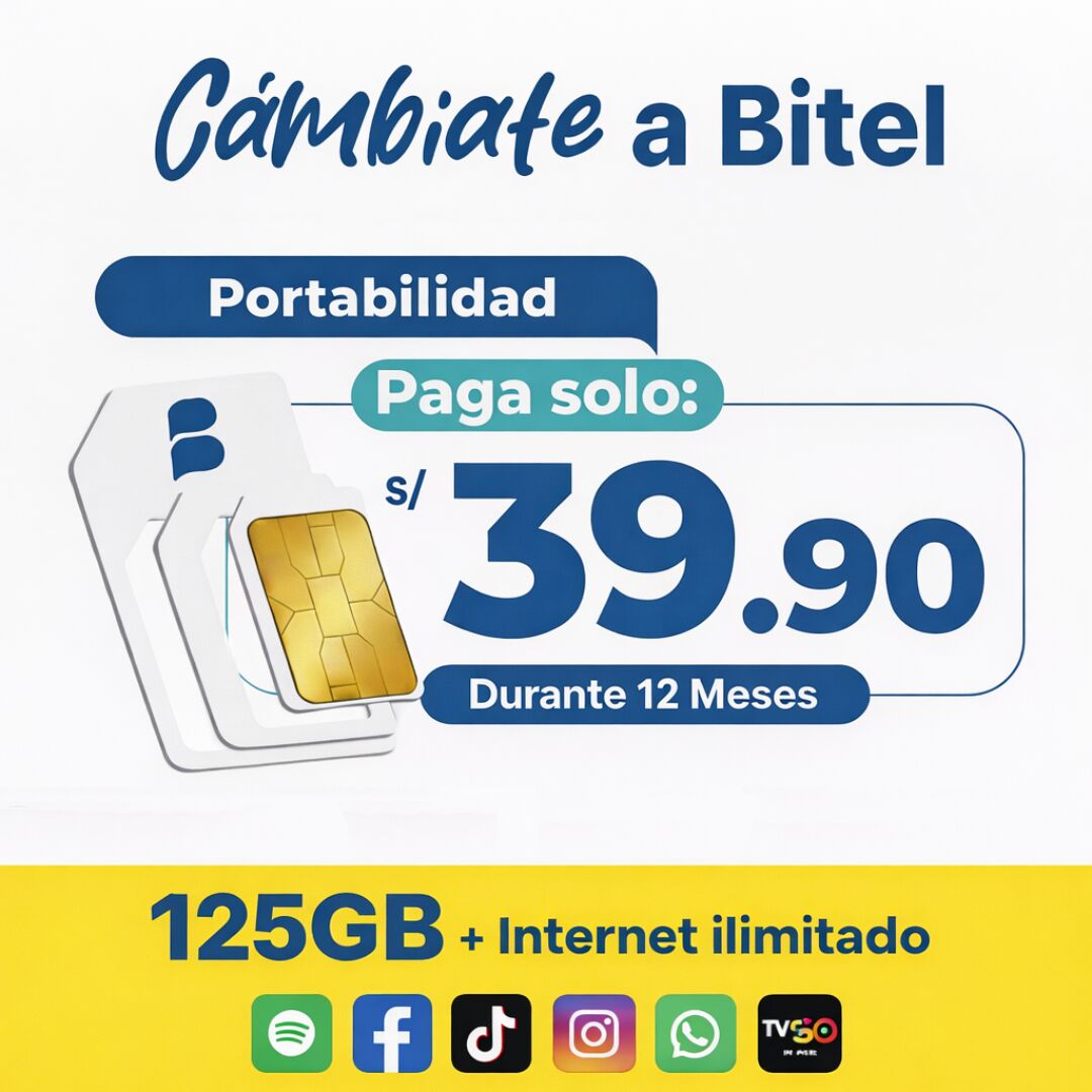 Bitel Portabilidad Perú 18 Icono Plan